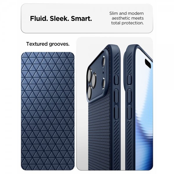 Spigen iPhone 17 Pro Cover Liquid Air Navy Blue