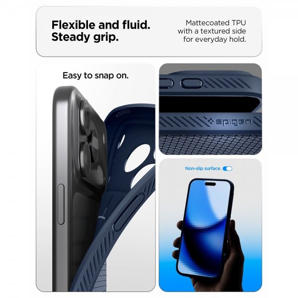 Spigen iPhone 17 Pro Cover Liquid Air Navy Blue
