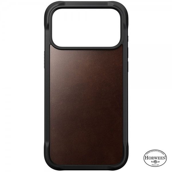 Nomad iPhone 17 Pro Cover Modern Læder Etui Horween Rustic Brown