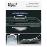 Spigen iPhone 17 Pro Cover Optik Armor MagFit Abyss Green