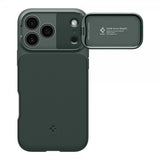 Spigen iPhone 17 Pro Cover Optik Armor MagFit Abyss Green