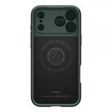Spigen iPhone 17 Pro Cover Optik Armor MagFit Abyss Green