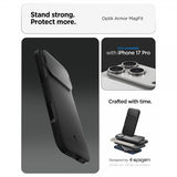 Spigen iPhone 17 Pro Cover Optik Armor MagFit Sort