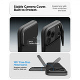 Spigen iPhone 17 Pro Cover Optik Armor MagFit Sort