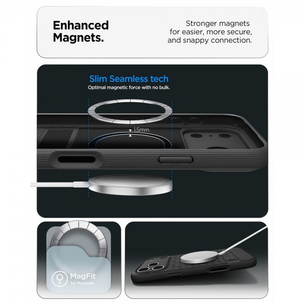 Spigen iPhone 17 Pro Cover Parallax S MagFit Matte Black