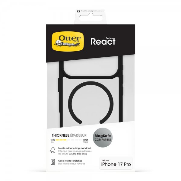 Otterbox iPhone 17 Pro Cover React MagSafe Black Crystal
