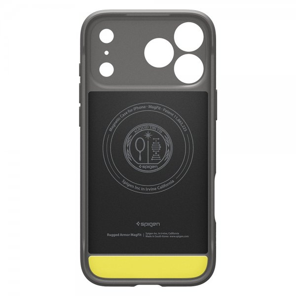Spigen iPhone 17 Pro Cover Rugged Armor MagFit Grå