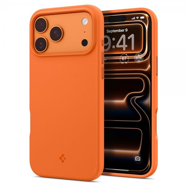Spigen iPhone 17 Pro Cover Silicone Fit MagFit Cosmic Orange