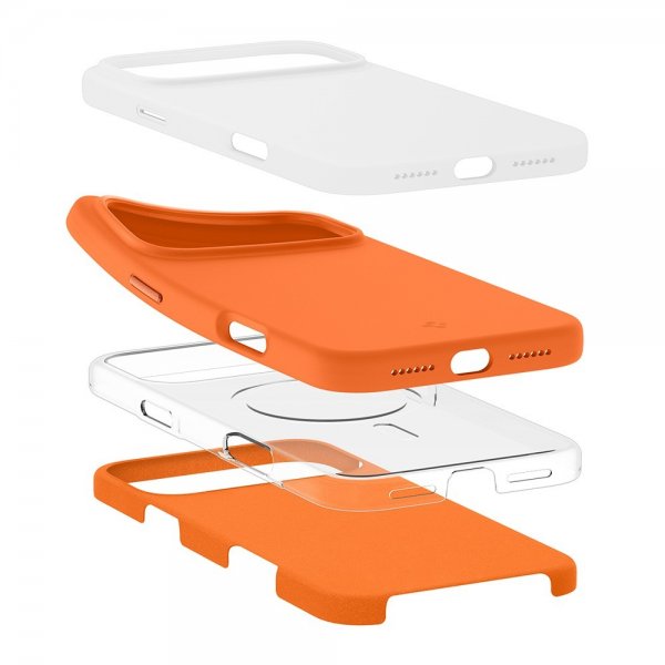 Spigen iPhone 17 Pro Cover Silicone Fit MagFit Cosmic Orange