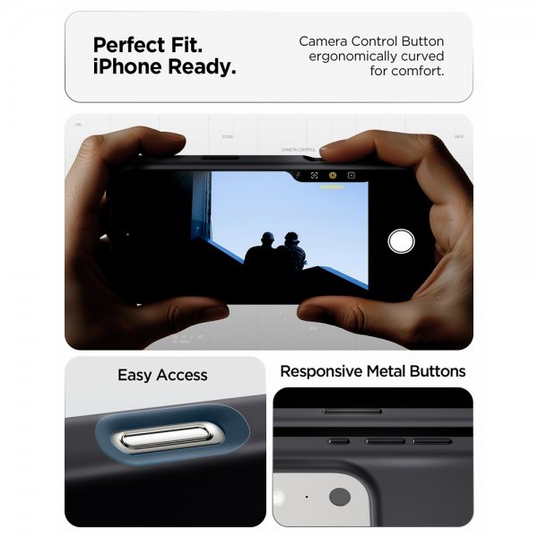 Spigen iPhone 17 Pro Cover Silicone Fit MagFit Sort