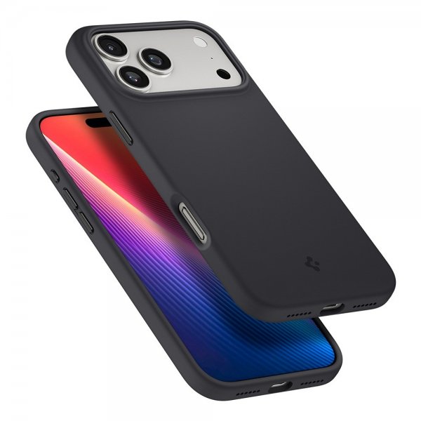 Spigen iPhone 17 Pro Cover Silicone Fit MagFit Sort