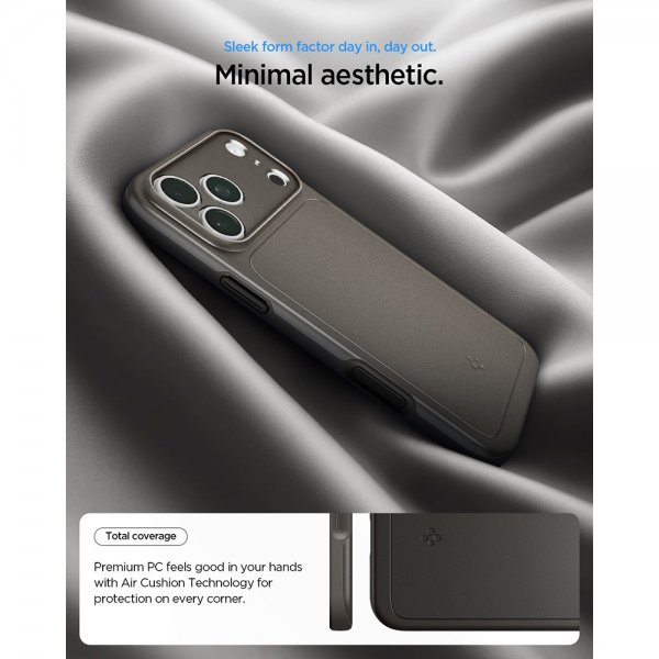 Spigen iPhone 17 Pro Cover Thin Fit MagFit Gunmetal