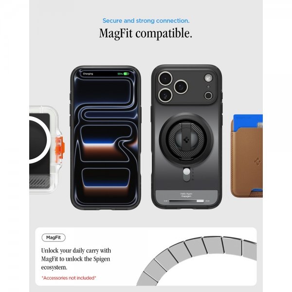 Spigen iPhone 17 Pro Cover Ultra Hybrid Classic MagFit Sort