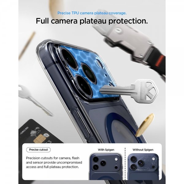 Spigen iPhone 17 Pro Cover Ultra Hybrid MagFit Clear Deep Blue