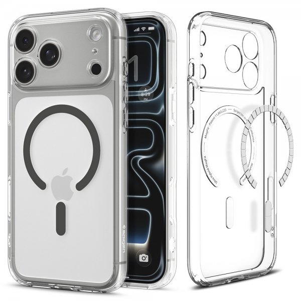Spigen iPhone 17 Pro Cover Ultra Hybrid MagFit Clear Graphite