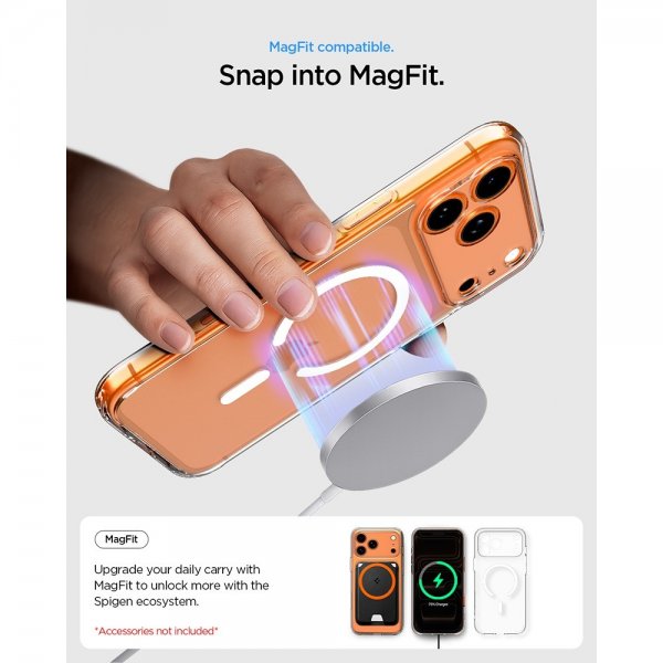 Spigen iPhone 17 Pro Cover Ultra Hybrid MagFit Clear White