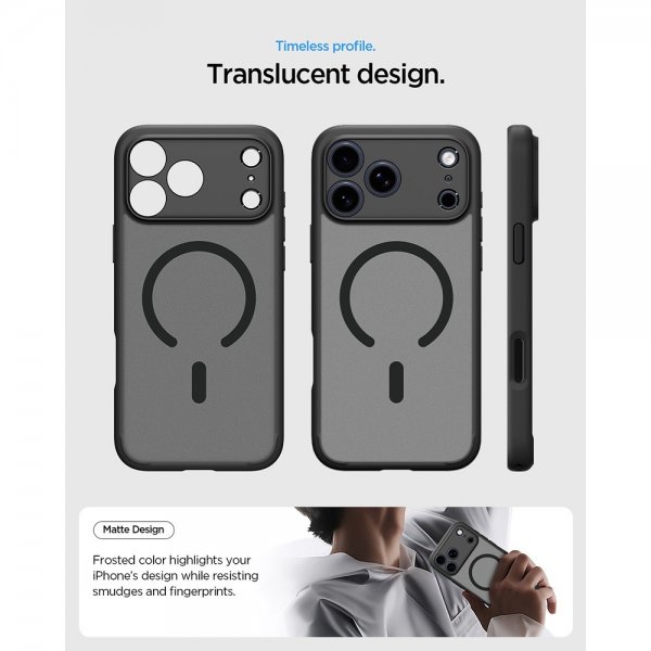 Spigen iPhone 17 Pro Cover Ultra Hybrid MagFit Frost Black