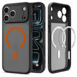 Spigen iPhone 17 Pro Cover Ultra Hybrid MagFit Frost Black Orange