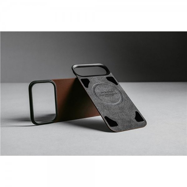 Nomad iPhone 17 Pro Skin Mag Læder Bagside Rustik Brun