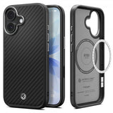 Spigen iPhone 17 Cover Enzo Aramid T MagFit Sort Sølv