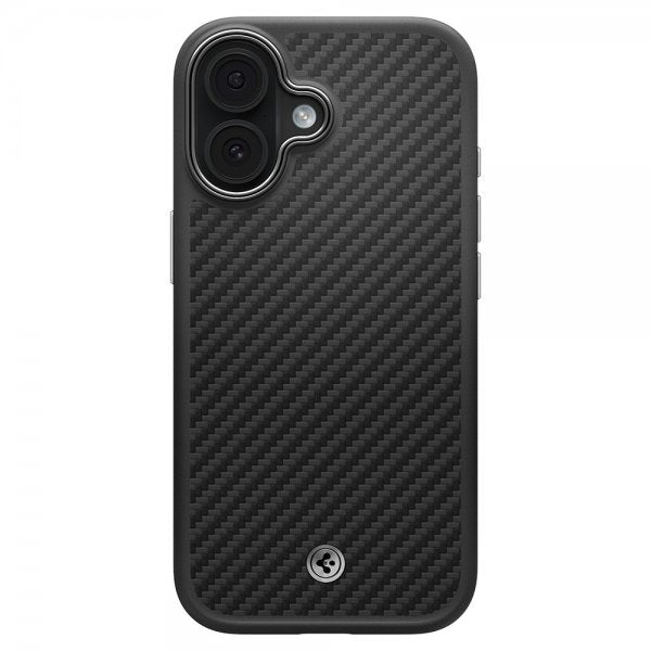 Spigen iPhone 17 Cover Enzo Aramid T MagFit Sort Sølv