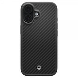 Spigen iPhone 17 Cover Enzo Aramid T MagFit Sort Sølv