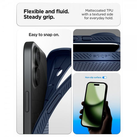 Spigen iPhone 17 Cover Liquid Air Navy Blue