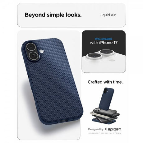 Spigen iPhone 17 Cover Liquid Air Navy Blue