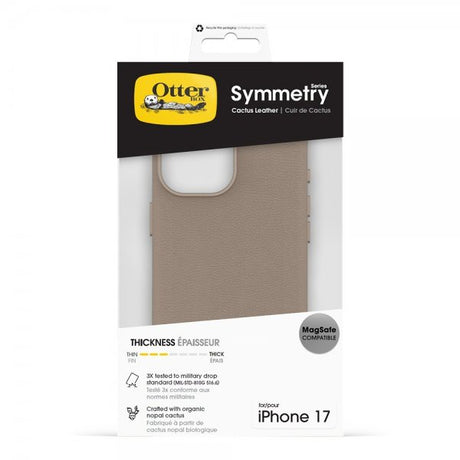 Otterbox iPhone 17 Cover Symmetry Cactus Læder MagSafe Grå Comfort