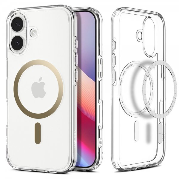 Spigen iPhone 17 Cover Ultra Hybrid MagFit Clear Guld