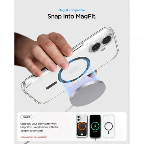 Spigen iPhone 17 Cover Ultra Hybrid MagFit Clear Graphite