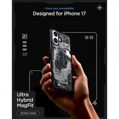 Spigen iPhone 17 Cover Ultra Hybrid Zero One MagFit Sort