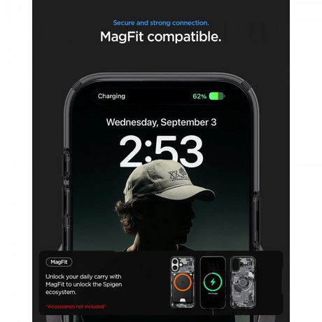Spigen iPhone 17 Cover Ultra Hybrid Zero One MagFit Sort