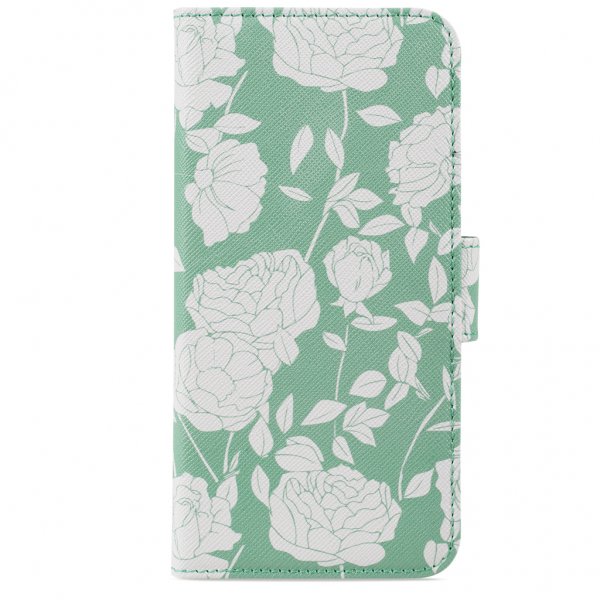 holdit iPhone 6/6S/7/8/SE Cover Wallet Case Green Flowers