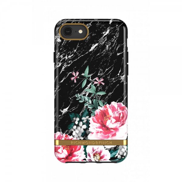 Richmond & Finch iPhone 6/6S/7/8/SE Cover Black Marble Floral