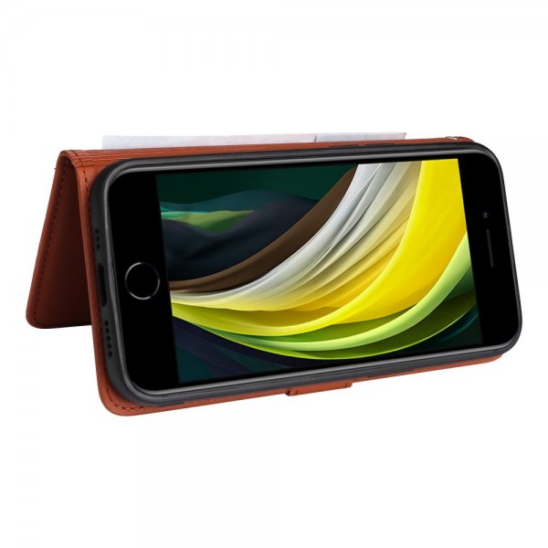 Betopnice iPhone 6/6S/7/8/SE Cover med Aftageligt Cover 005 Brun