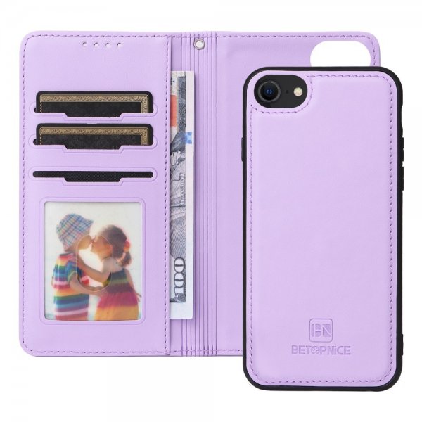 Betopnice iPhone 6/6S/7/8/SE Cover med Aftageligt Cover 005 Lilla