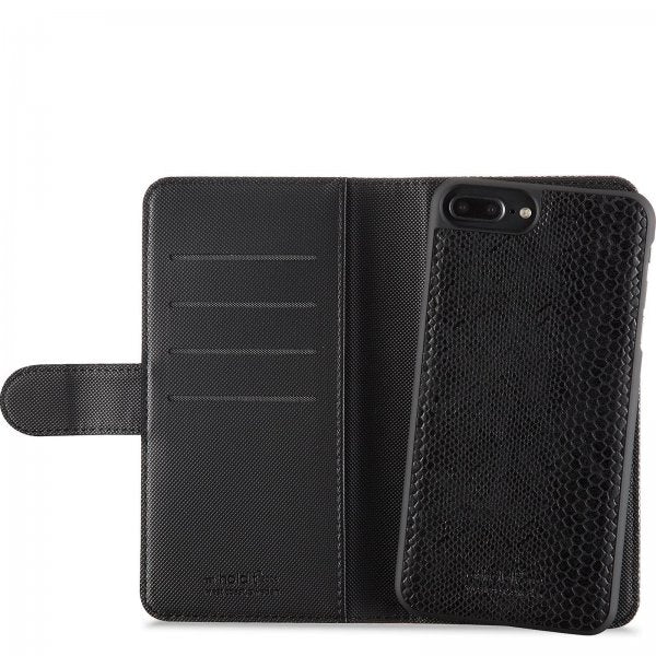 holdit iPhone 6/6S Plus/iPhone 7 Plus/iPhone 8 Plus Cover Wallet Case Magnet Serpent Black
