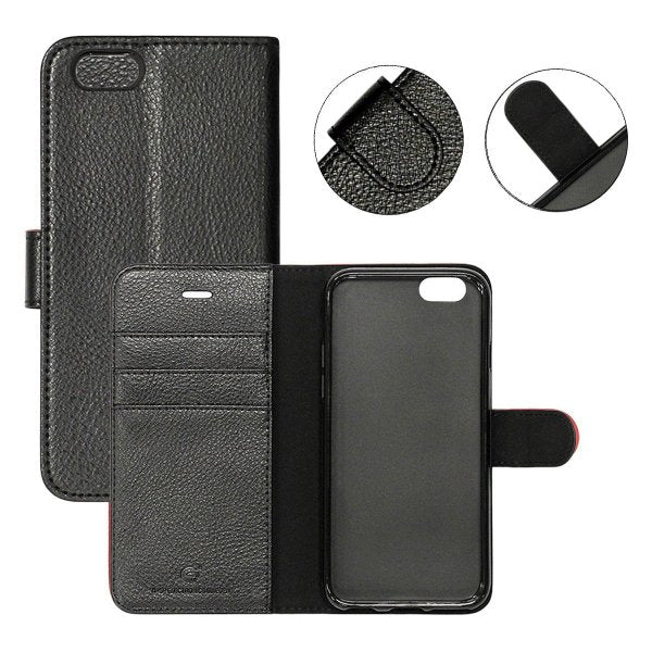 iPhone 6/6S Etui med Stander Sort