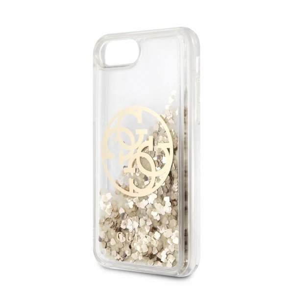 Guess iPhone 7/8/SE Cover Glitter Circle Guld