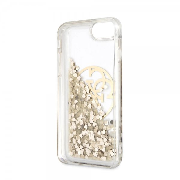 Guess iPhone 7/8/SE Cover Glitter Circle Guld
