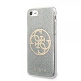 Guess iPhone 7/8/SE Cover Glitter Circle Silver