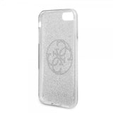 Guess iPhone 7/8/SE Cover Glitter Circle Silver