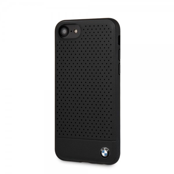 BMW iPhone 7/8/SE Cover Logo Perforeret Sort