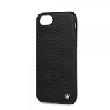 BMW iPhone 7/8/SE Cover Logo Perforeret Sort