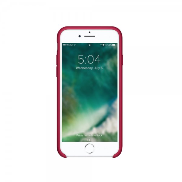 Xqisit iPhone 7/8/SE Cover Silikone-etui Rød