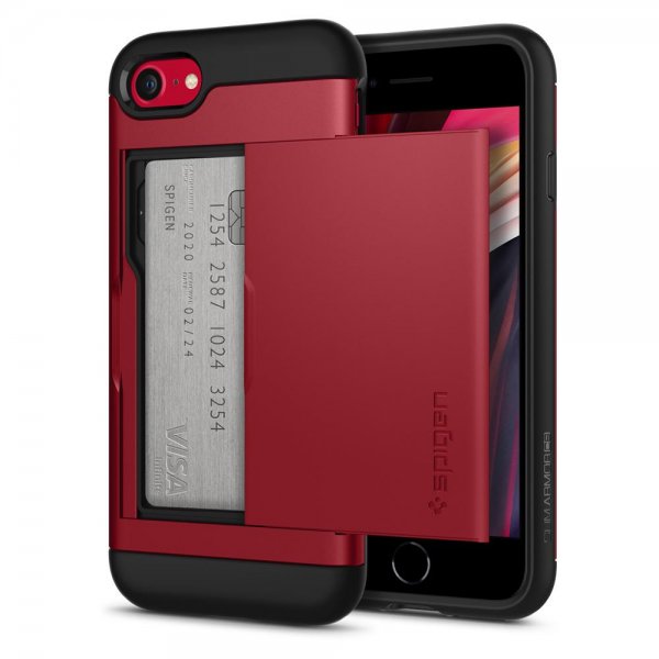 Spigen iPhone 7/8/SE Cover Slim Armor CS Rød