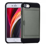 iPhone 7/8/SE Cover Card Slide Grøn
