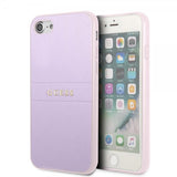 Guess iPhone 7/8/SE Cover Saffiano Metal Logo Lilla
