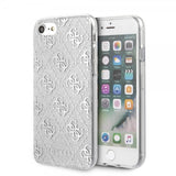 Guess iPhone 7/8/SE Cover Glitter Peony Sølv
